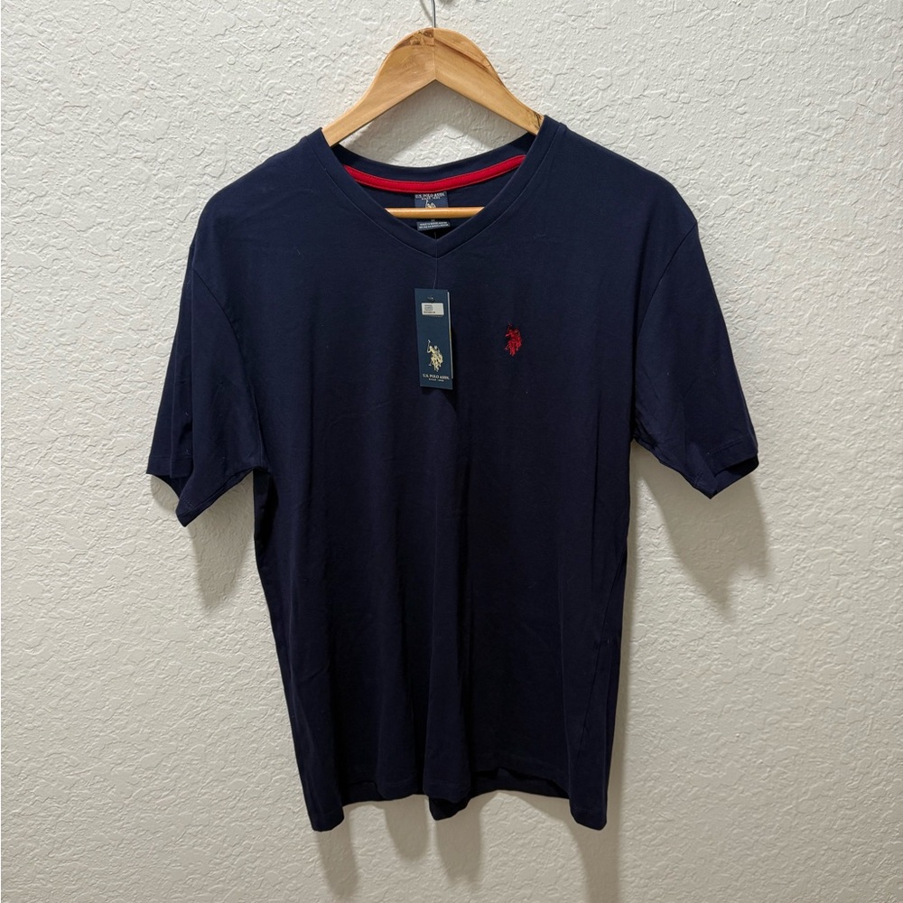U.S. Polo Assn. Dark Blue V-Neck Men's Tee